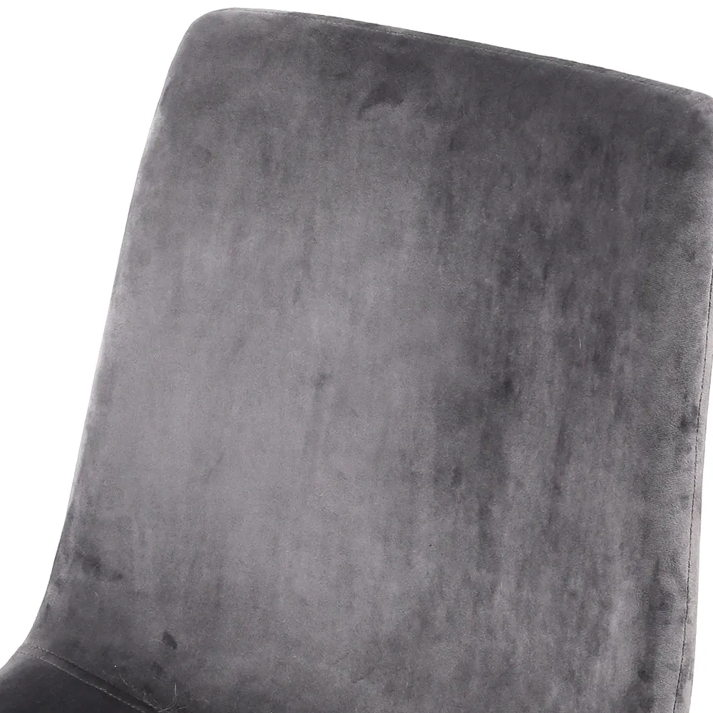 4x Dining Chairs Soft Velvet Set Of Chair Modern Seat Cafe Home- Grey