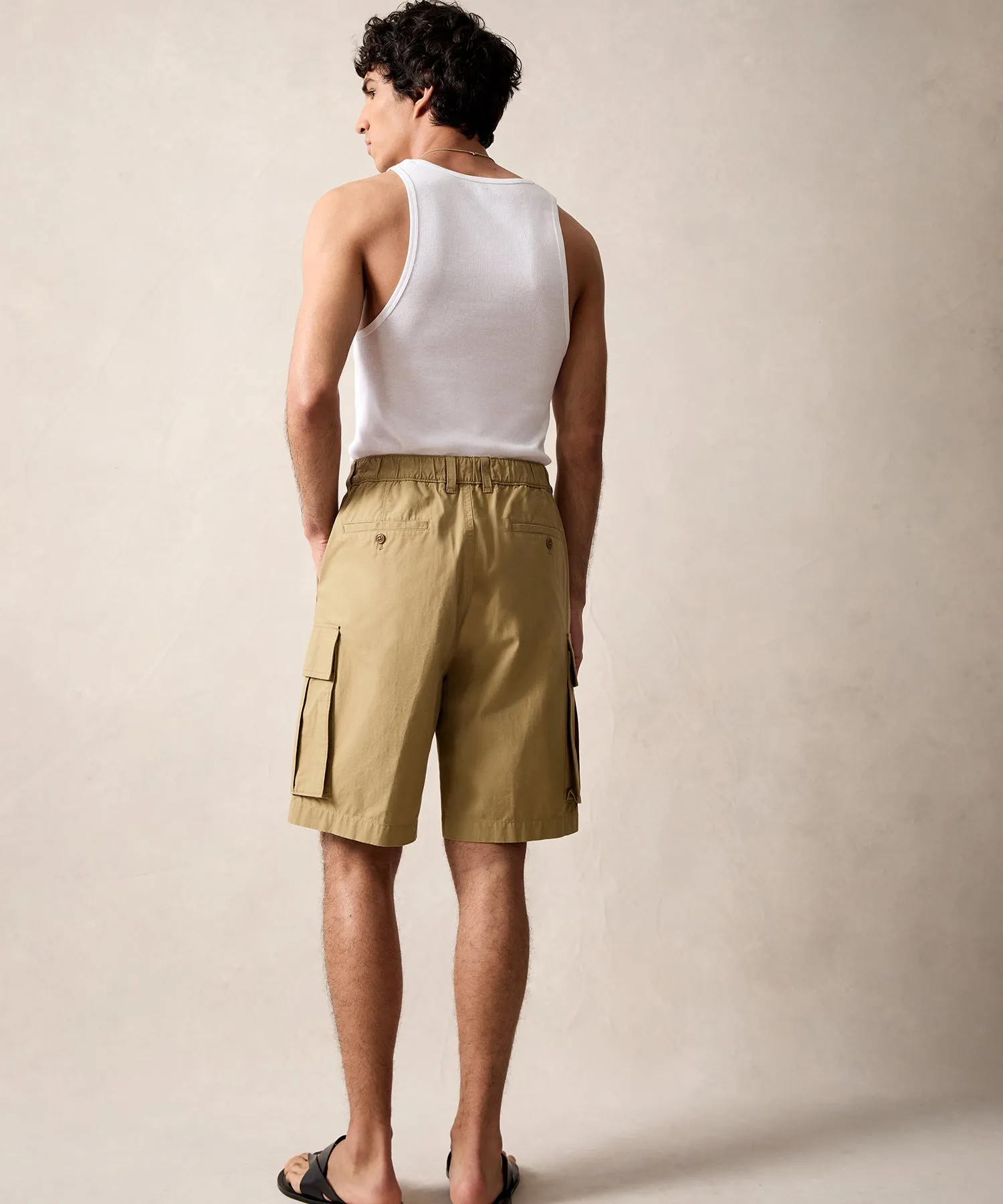 9" Japanese Ripstop Cargo Short in Khaki