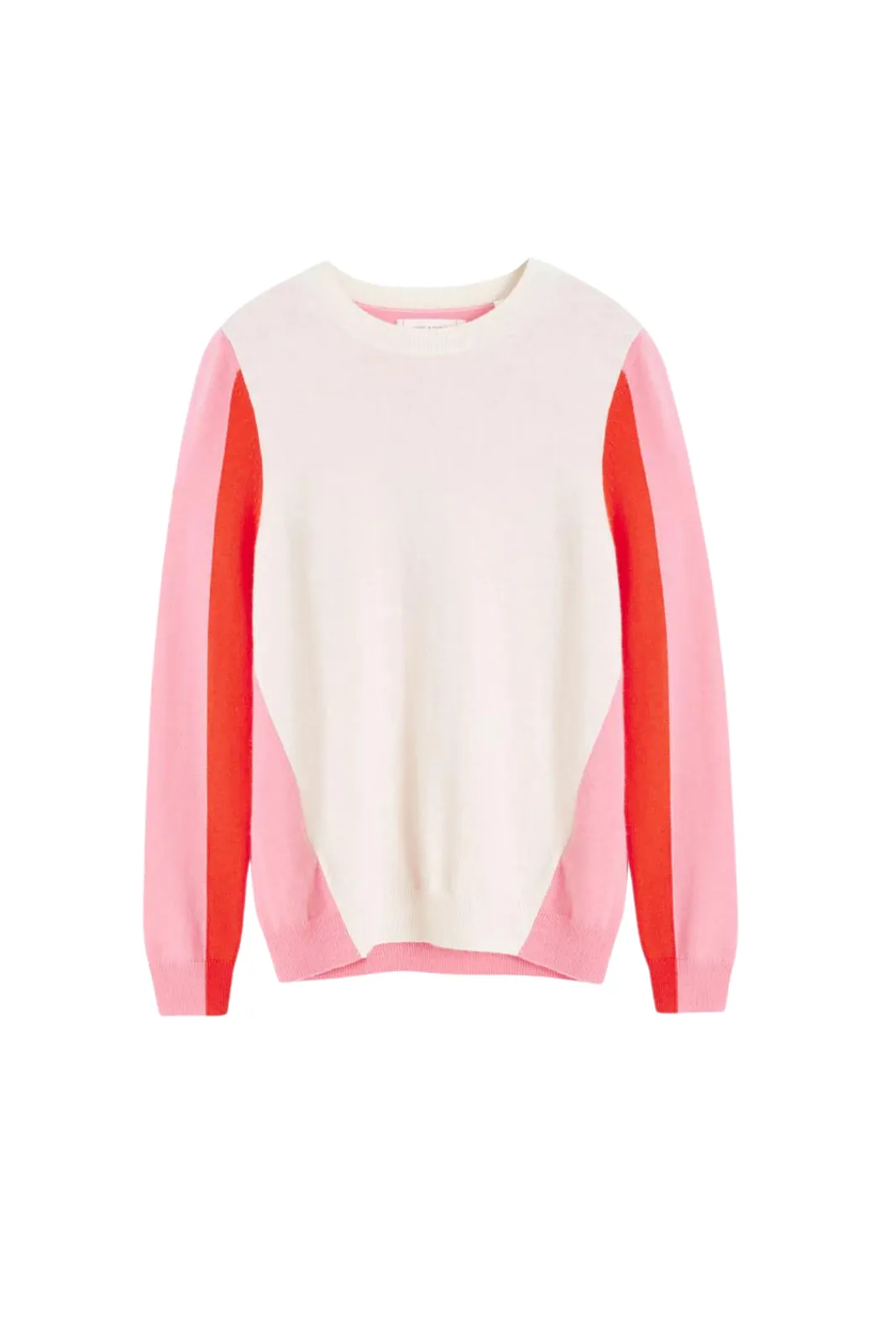 Abstract Sweater Cream/Pink