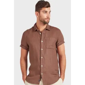 Academy Brand Men's Hampton Linen Short Sleeve Shirt - Bison