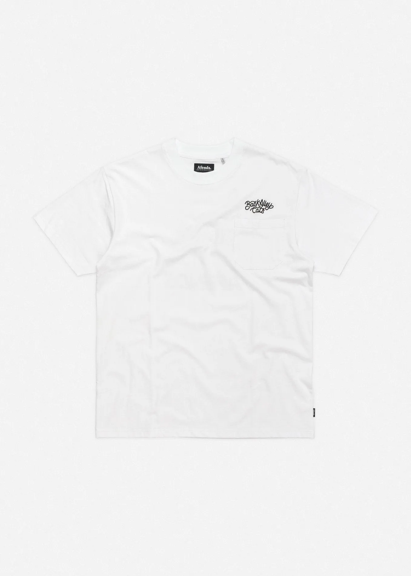 Afends Mens Back Alley Cats - Standard Fit Pocket Tee