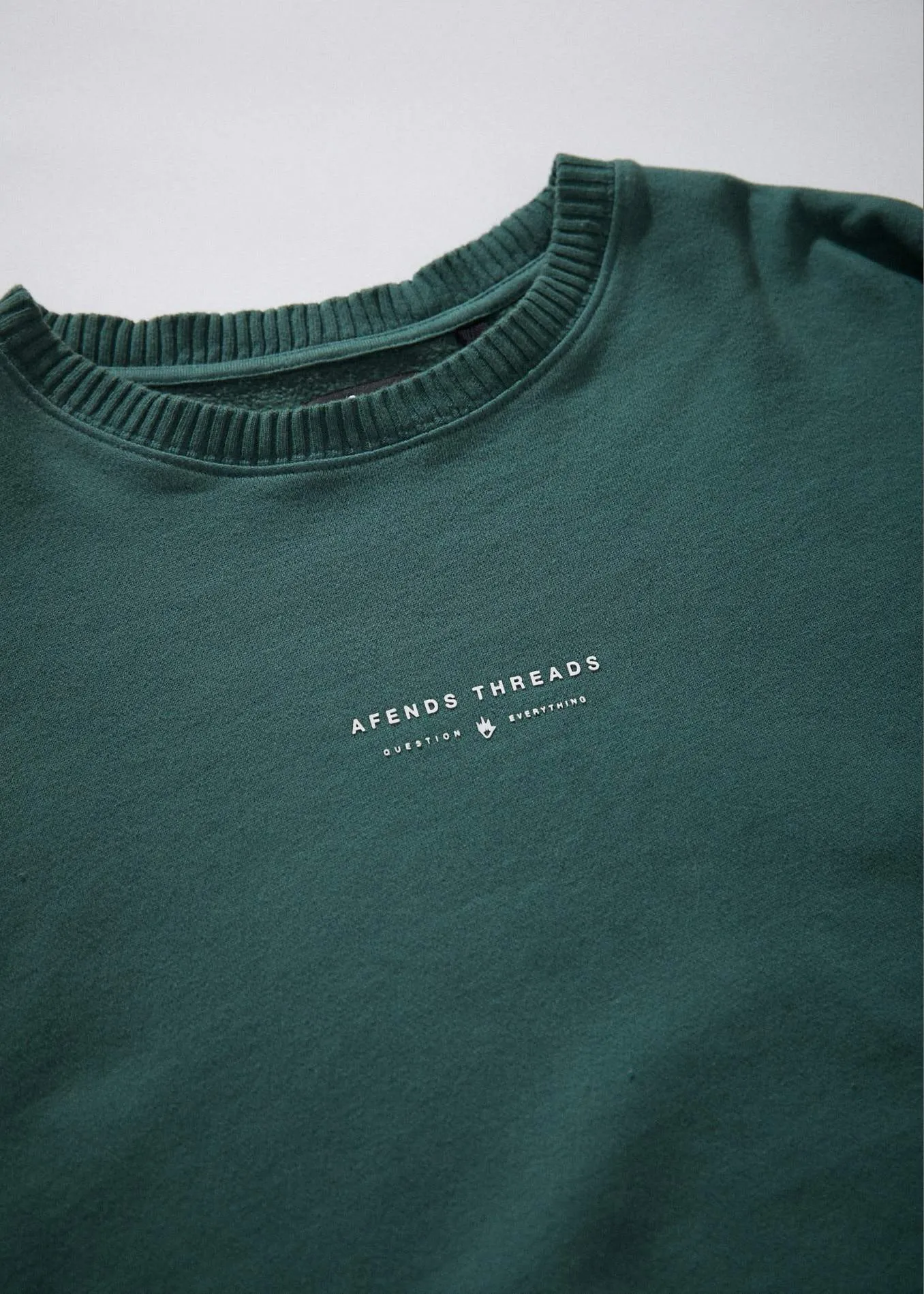 Afends Mens Kicked Out - Relaxed Crew Neck - Bottle