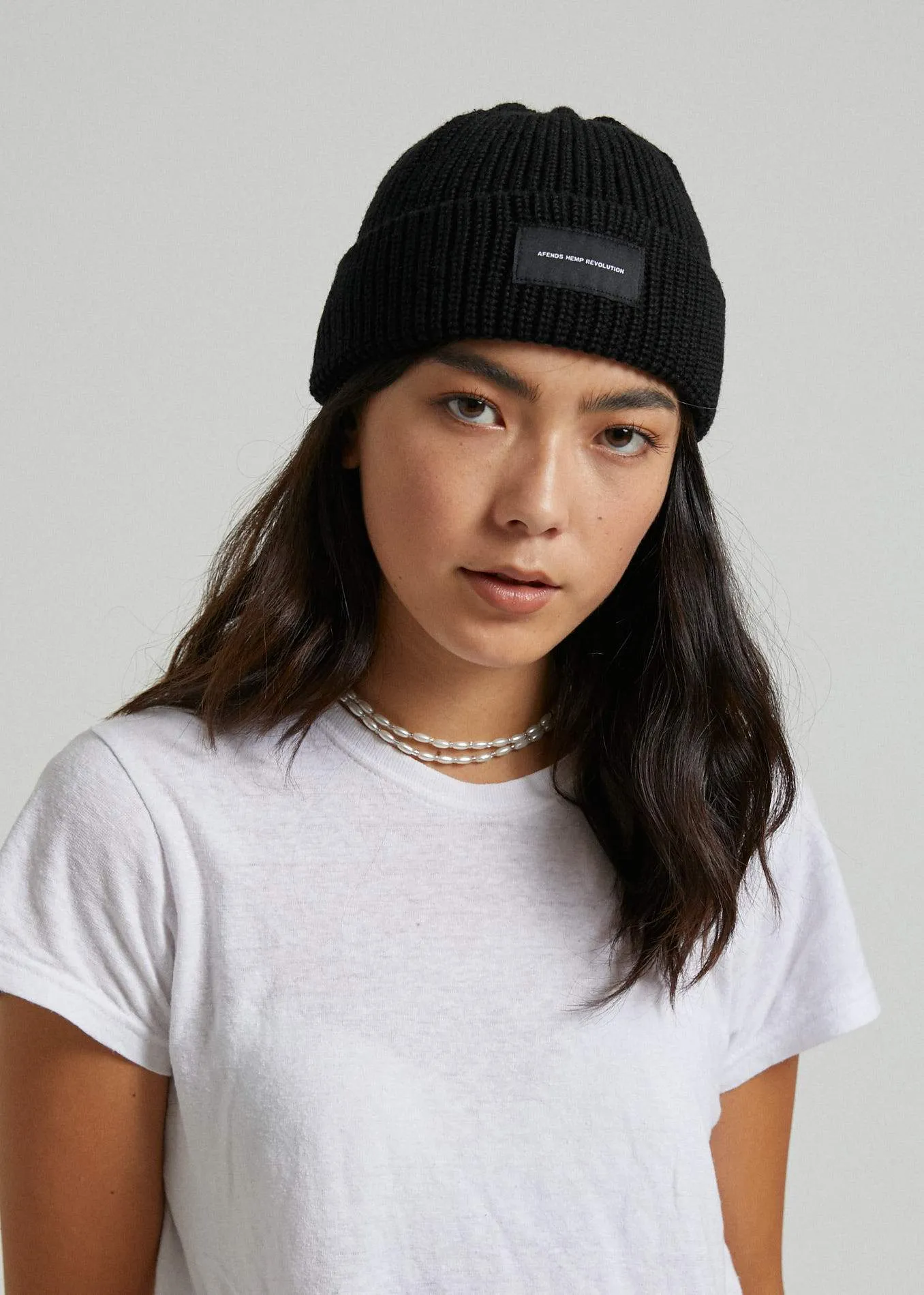 Afends Unisex Minimal - Hemp Wharfie Beanie - Black