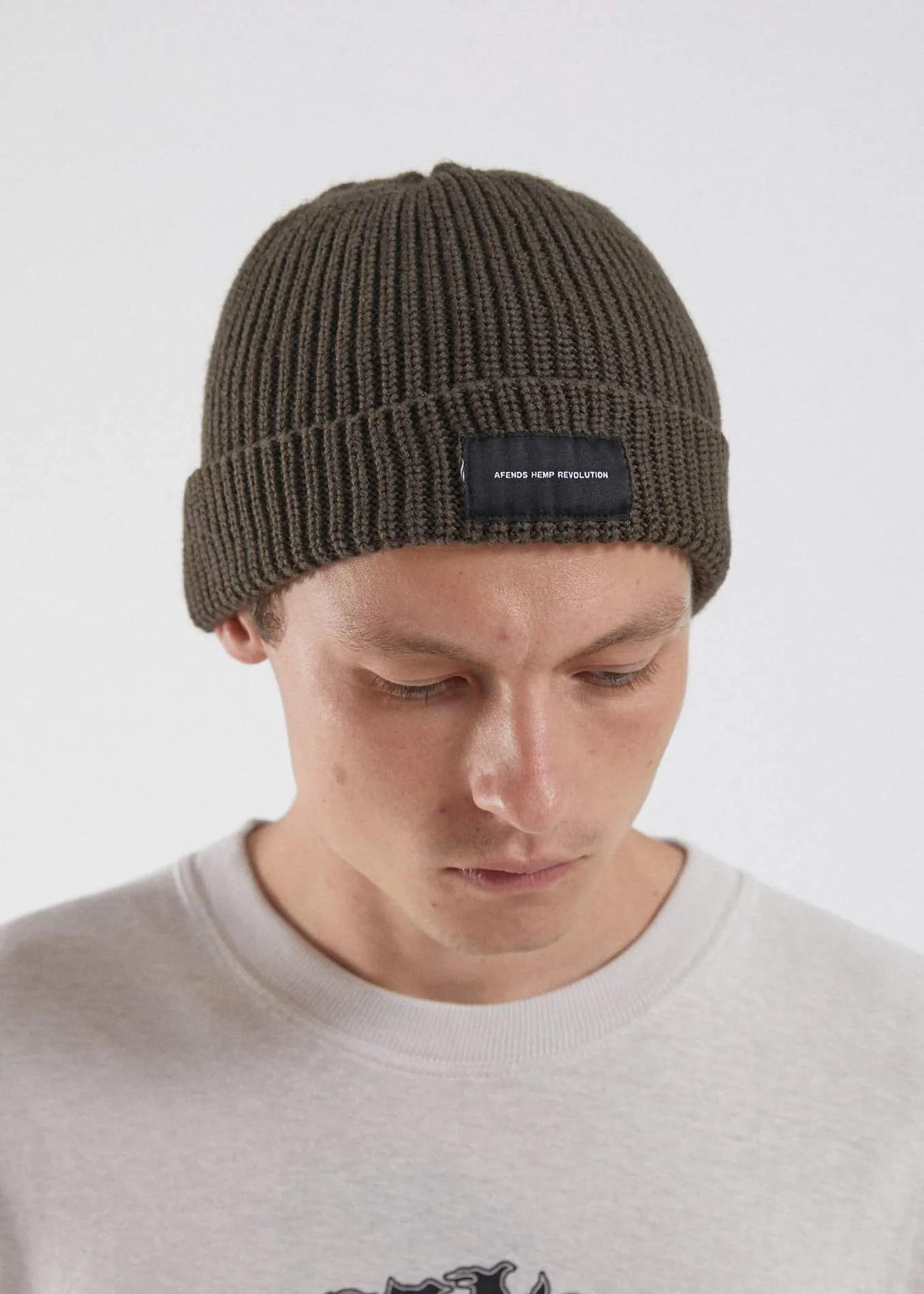 Afends Unisex Minimal - Hemp Wharfie Beanie - Dark Olive