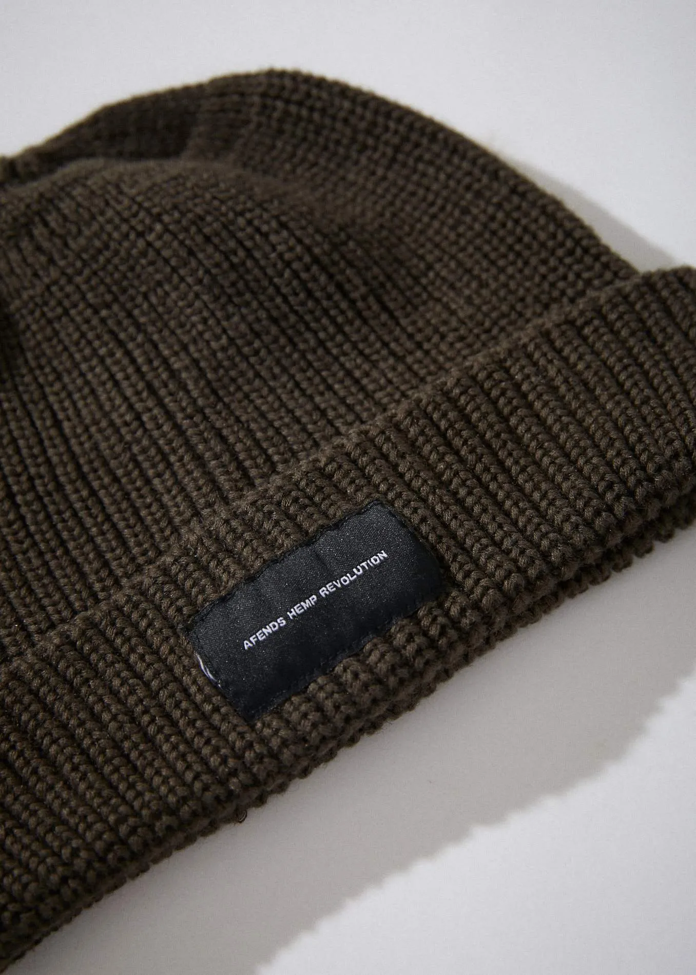 Afends Unisex Minimal - Hemp Wharfie Beanie - Dark Olive