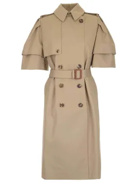 Alexander McQueen Belted Double Breasted Trench Coat