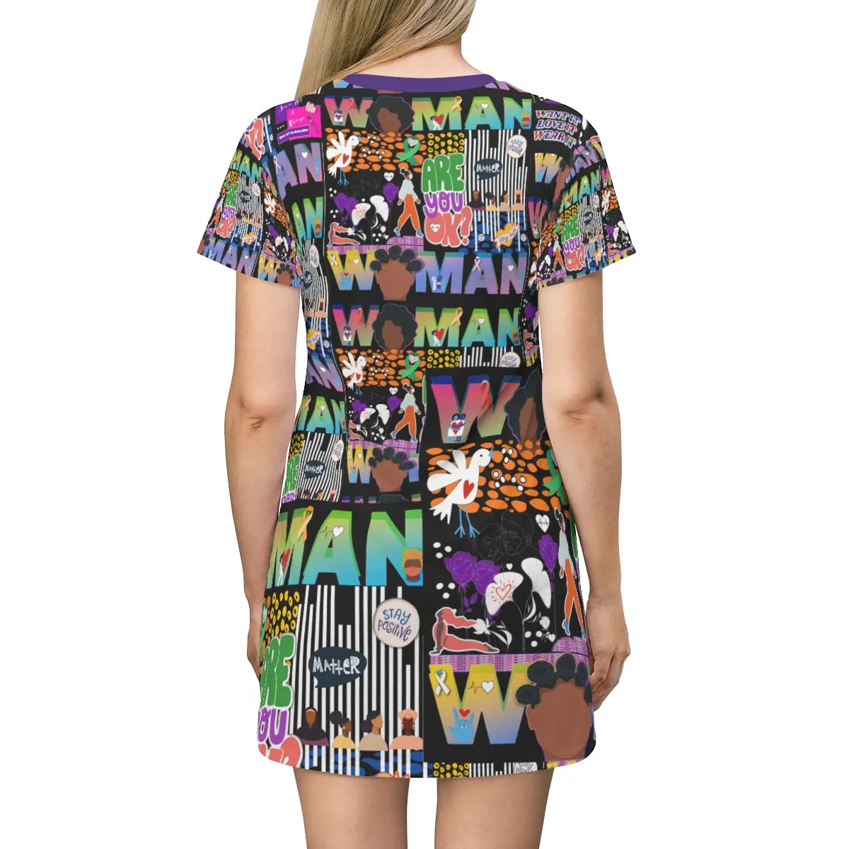 All Over Print T-Shirt Dress WOMAN