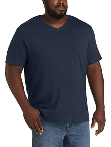 Amazon Brand Goodthreads Men's The Perfect V Neck T-Shirt Washed Navy 4X-Large