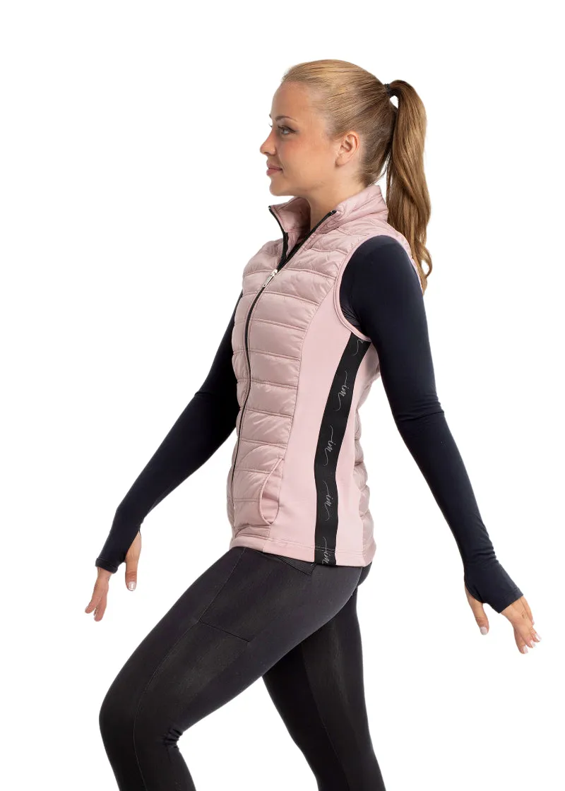 Apolo Zip Front Puffer Vest (Pink)