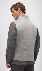 ARENA TRAVEL VEST WITH KNIT SIDES - MEDIUM LIGHT GREY