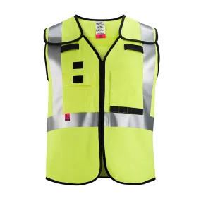 AR/FR Cat. 1 Class 2 Breakaway High Visibility Yellow Safety Vest - L/XL (ANSI/CSA)