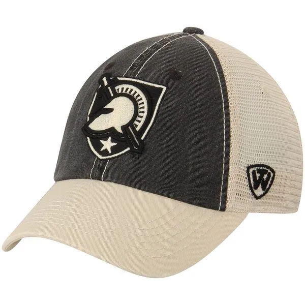 Army Black Knights TOW Black Beige Offroad Adjustable Snapback Mesh Hat Cap