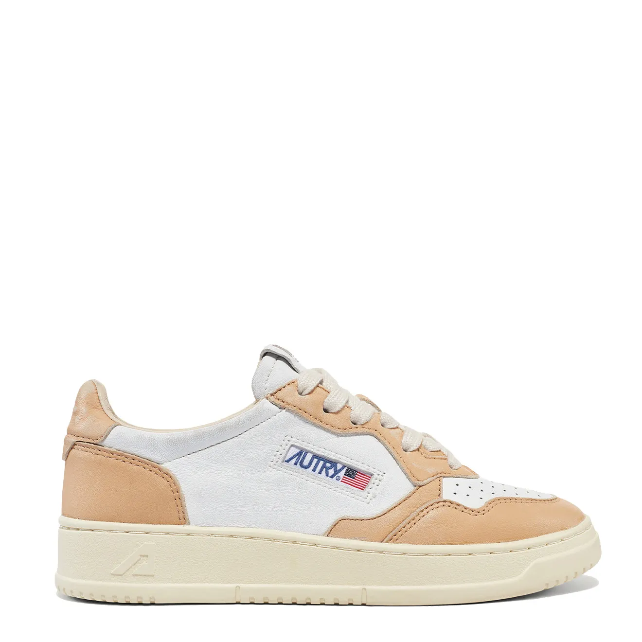 Autry Medalist Low Goatskin White / Beige Washed