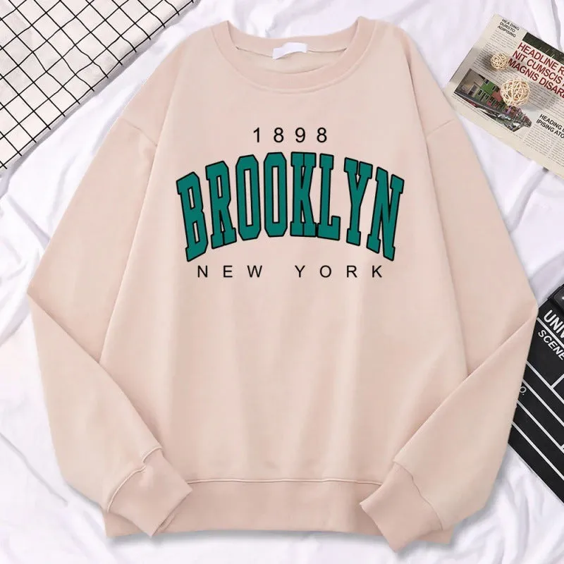 Autumn Kawaii Womens Sweatshirts 1898 Brooklyn