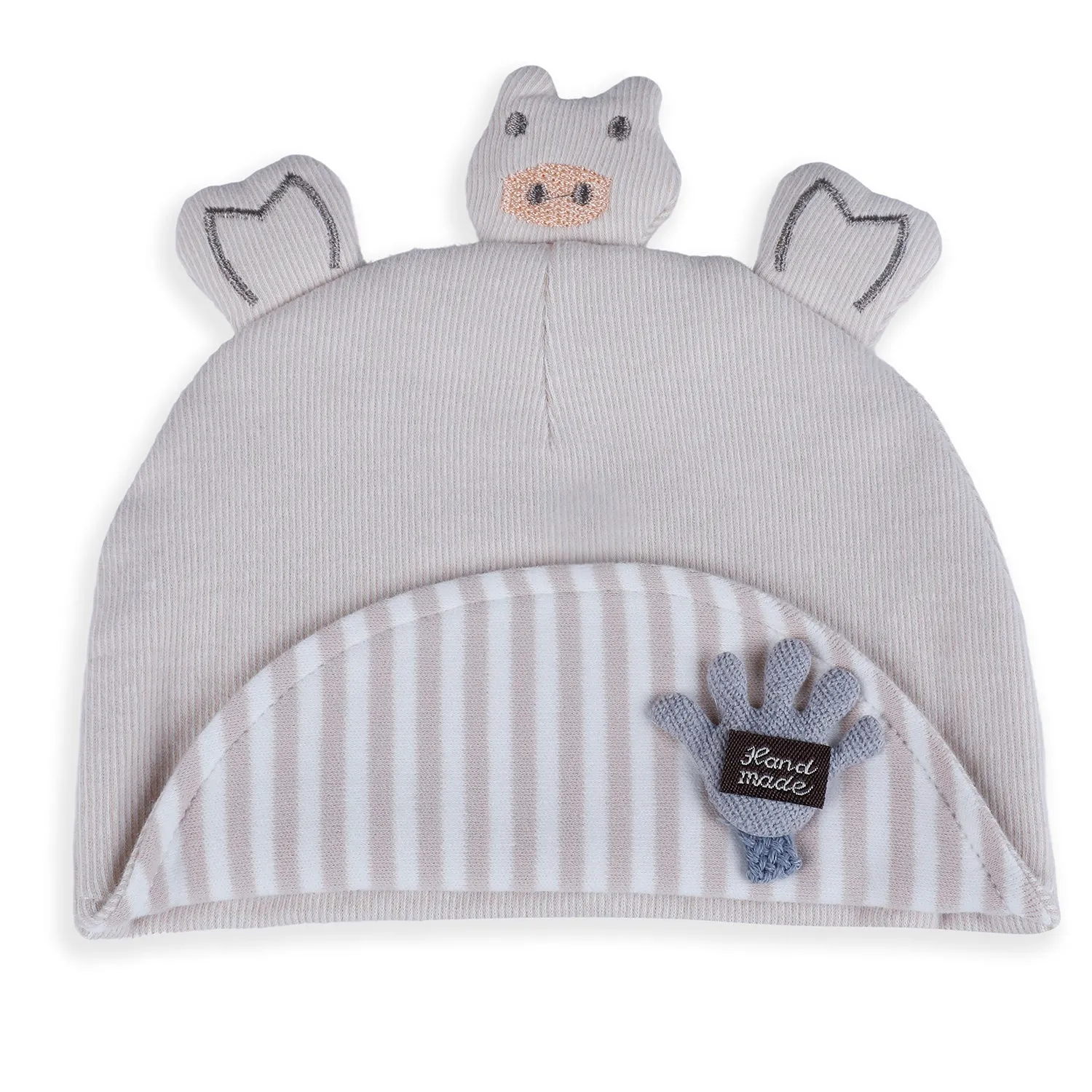 Baby Moo Cute Turtle Toddlers Cotton Cap - Beige