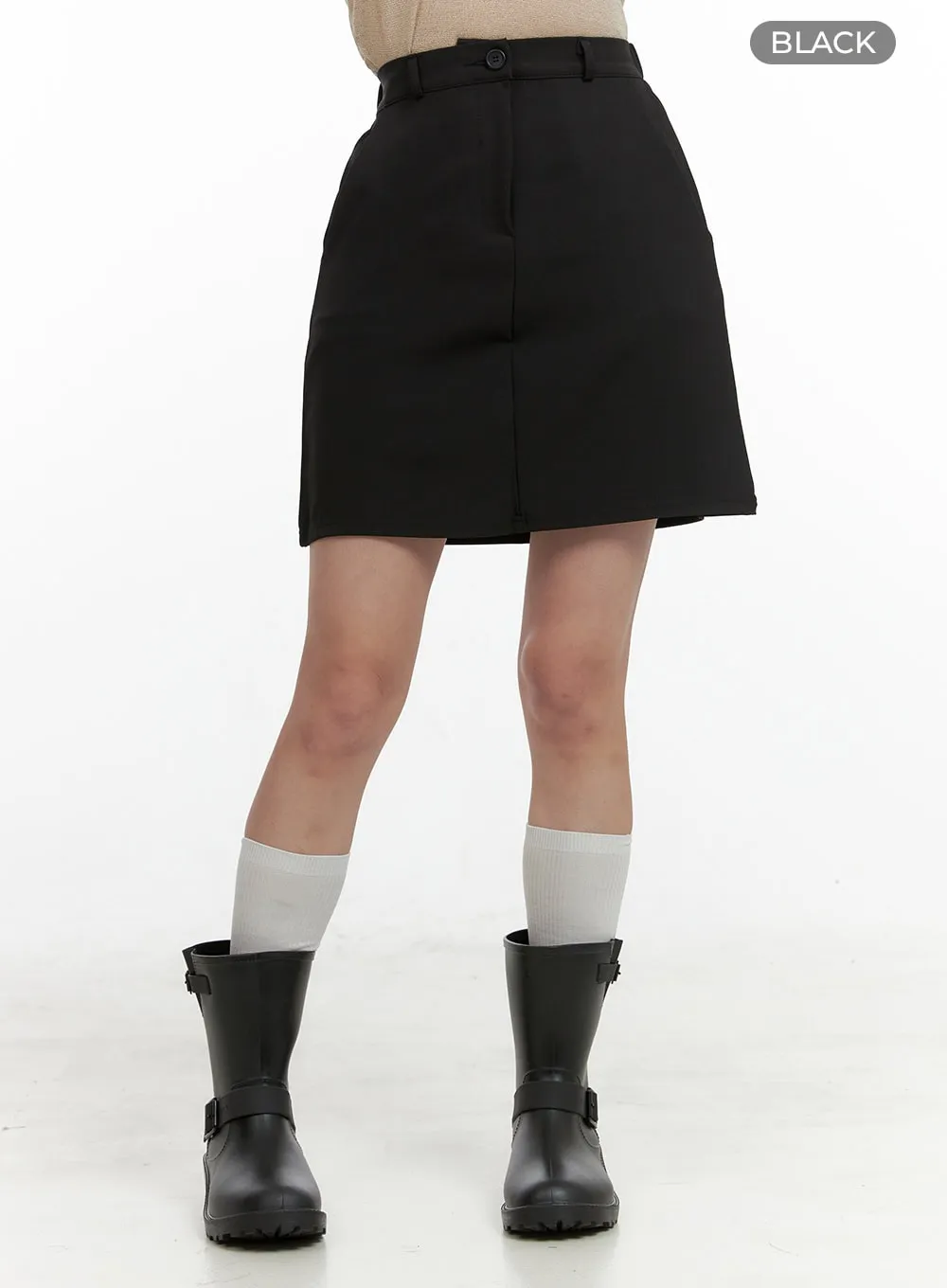 Back Banded Mini Skirt OL411