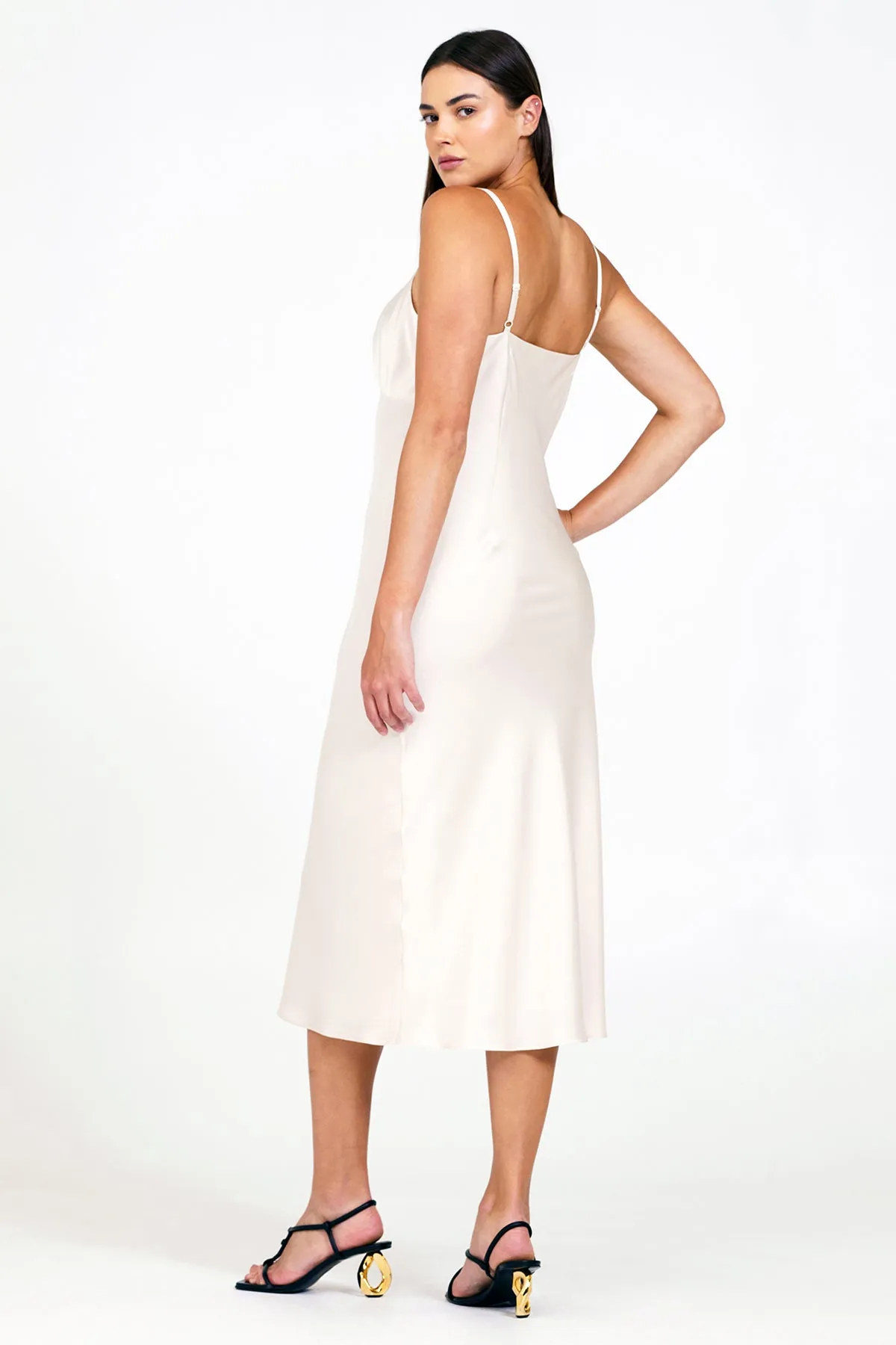 Bailey 44 Asher Satin Dress in Ivory