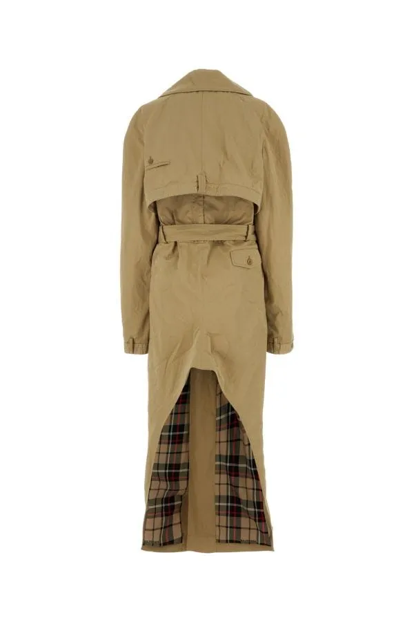 BALENCIAGA | Beige cotton Deconstructed trench coat