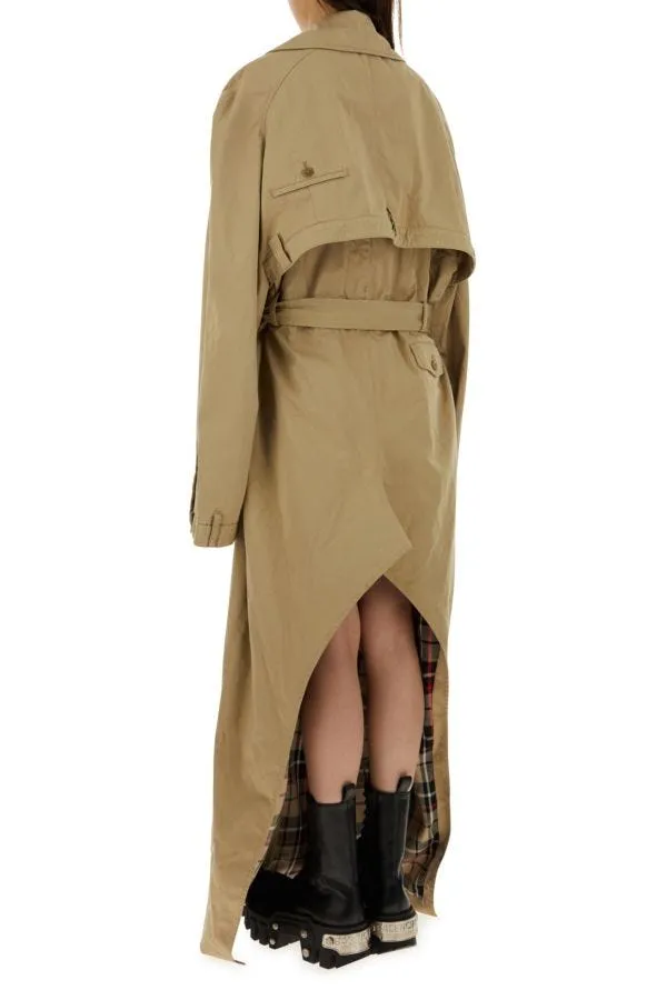 BALENCIAGA | Beige cotton Deconstructed trench coat