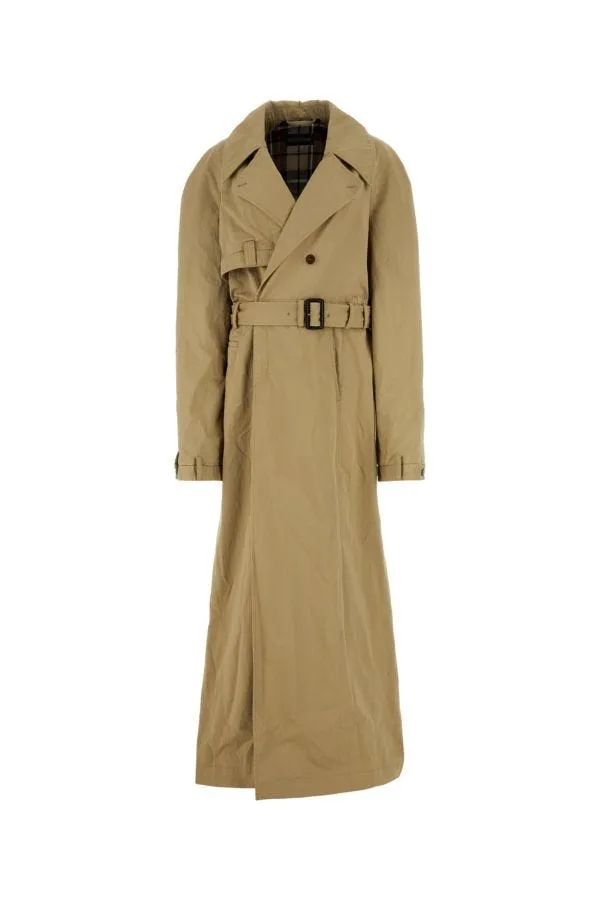 BALENCIAGA | Beige cotton Deconstructed trench coat