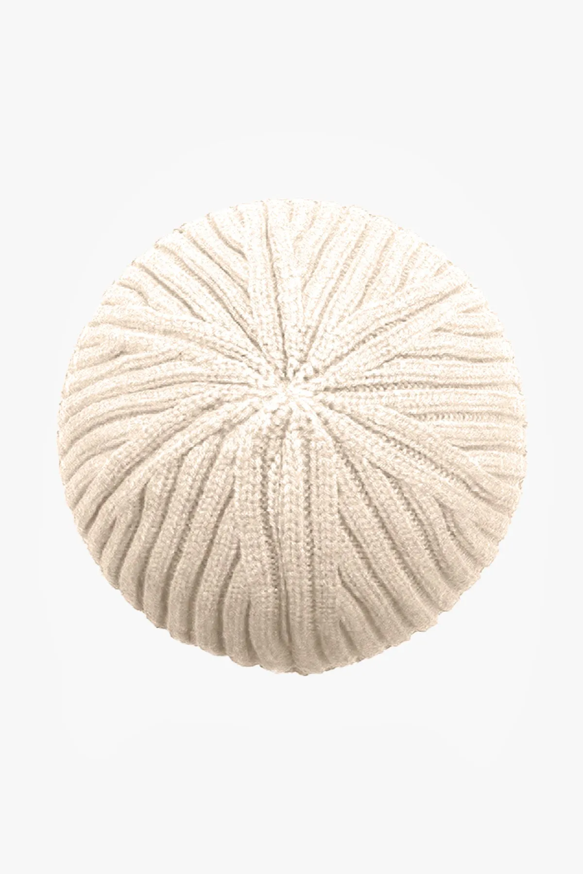 Beige Knitted Earflap Beanie - W22 - UBH0003