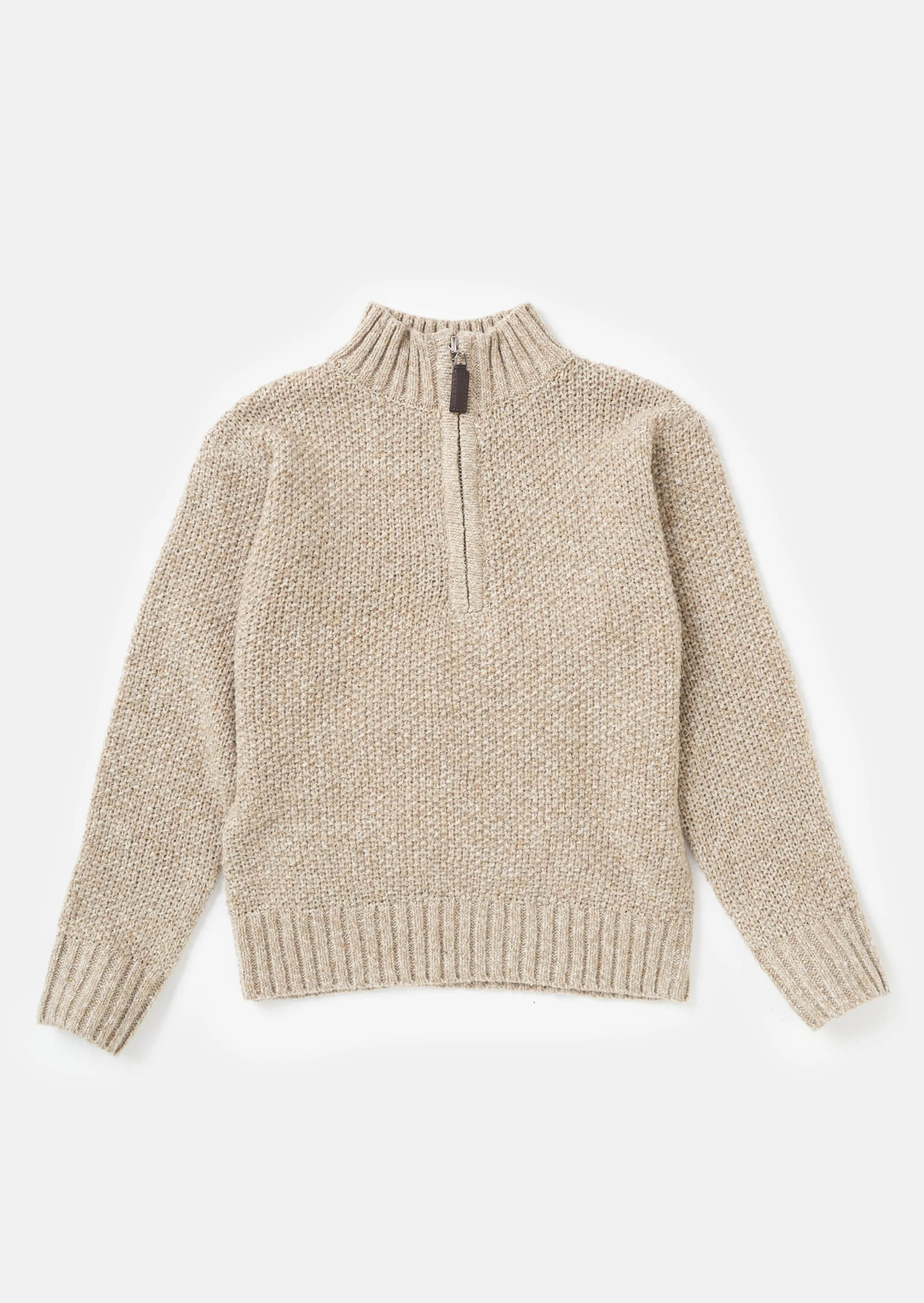 Ben Beige Funnel Knit