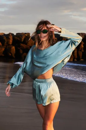   Beryll Awar Silk Shorts | Mint