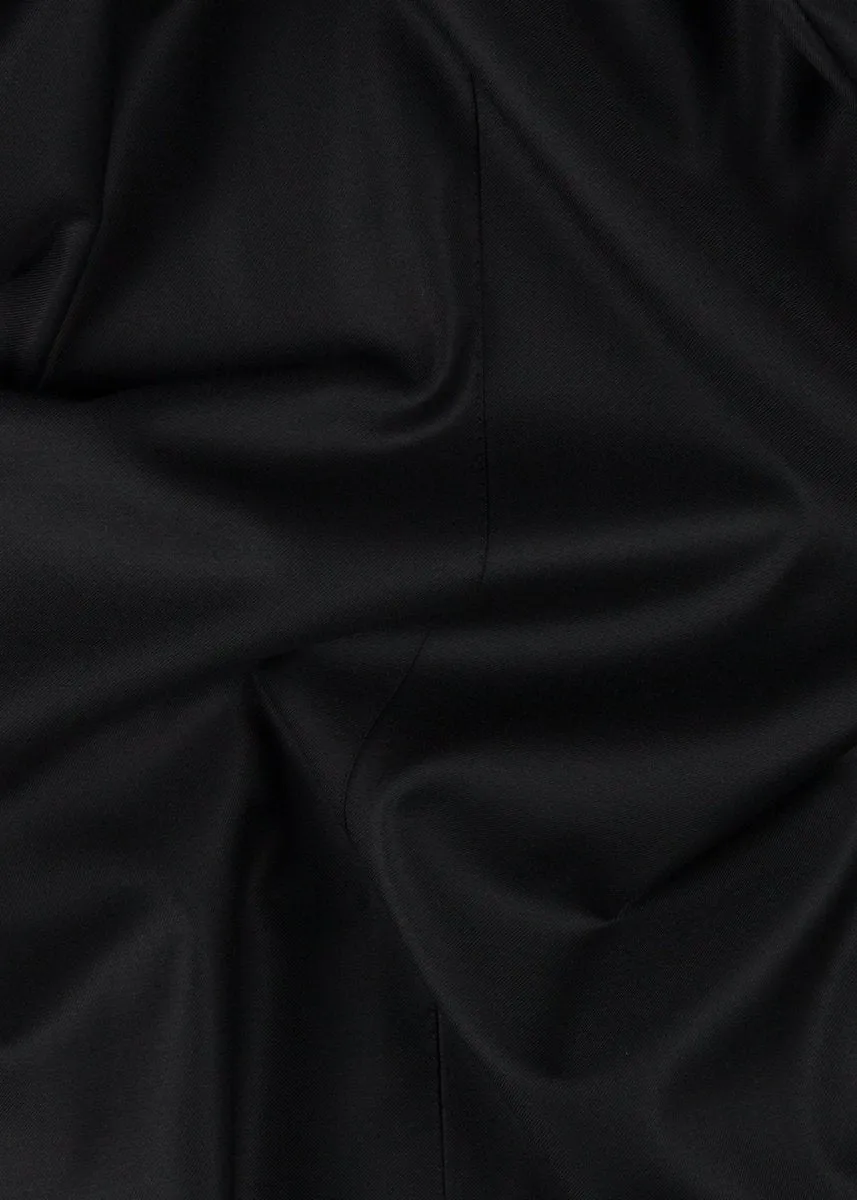 Black Wool Cashmere Shorts