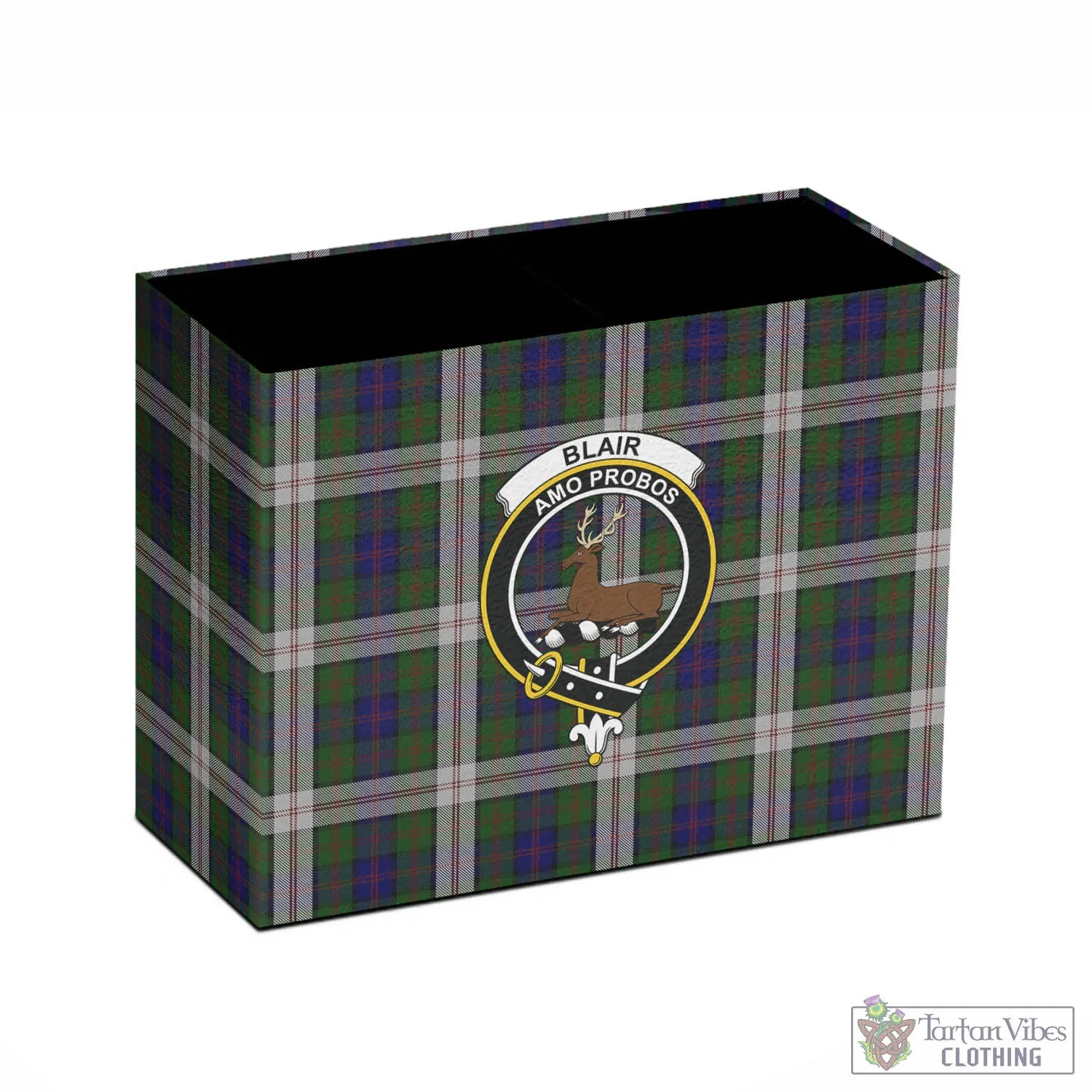 Blair Dress Tartan Pen Holder with Family Crest