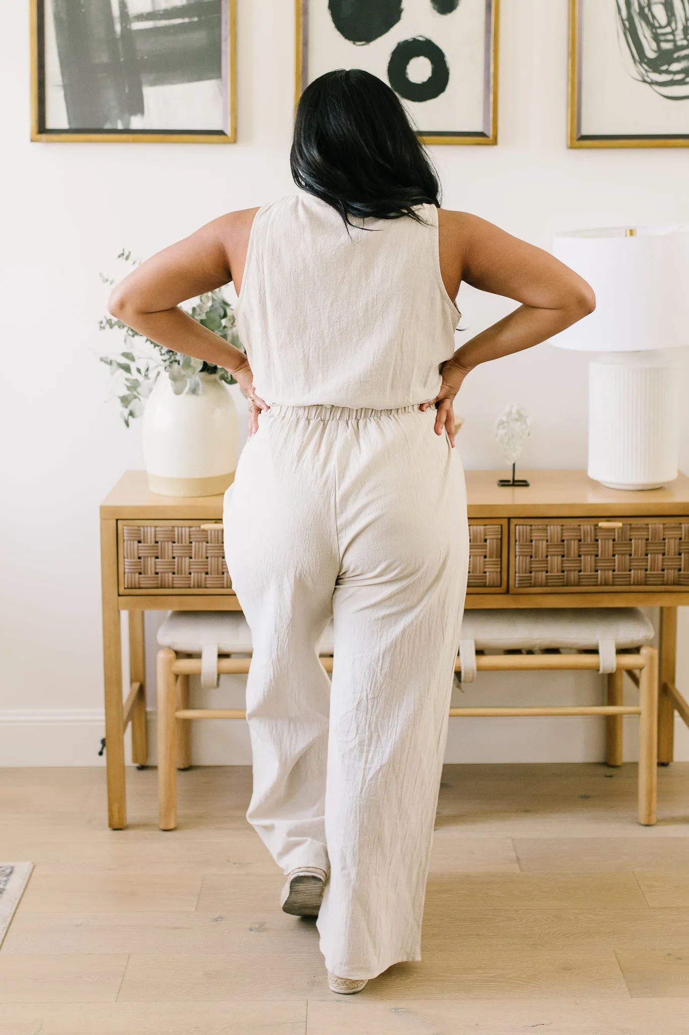 Boardwalk Jumpsuit in Cream