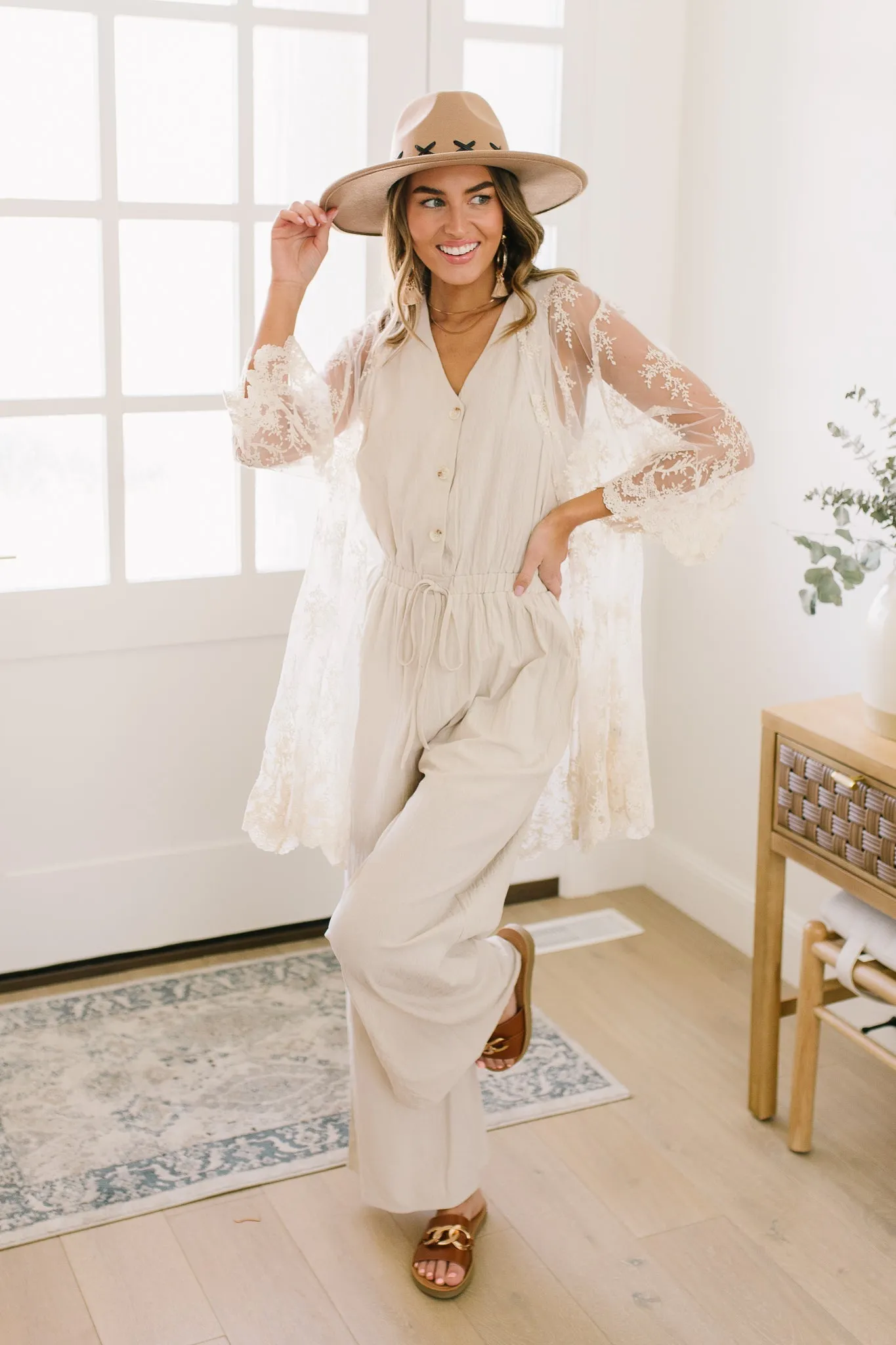 Boardwalk Jumpsuit in Cream