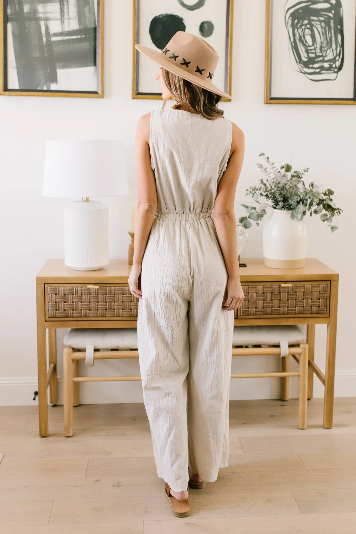 Boardwalk Jumpsuit in Cream