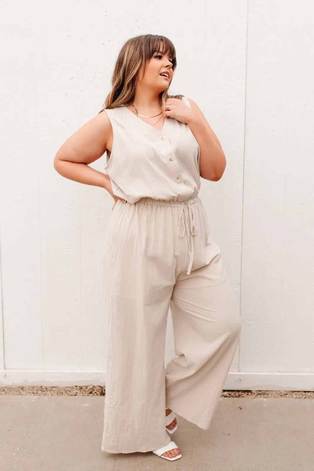 Boardwalk Jumpsuit in Cream