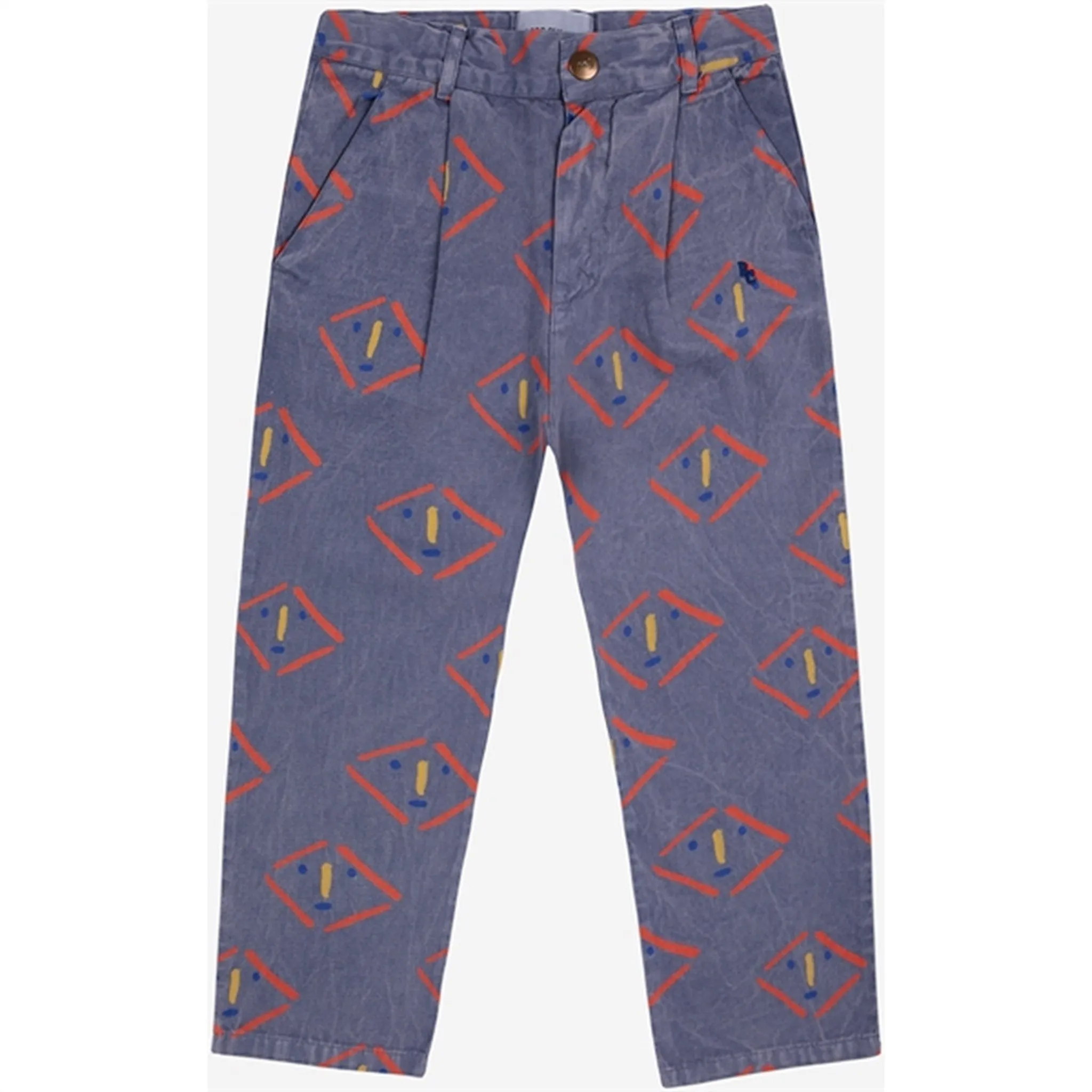 Bobo Choses Masks All Over Chino Pants Prussian Blue