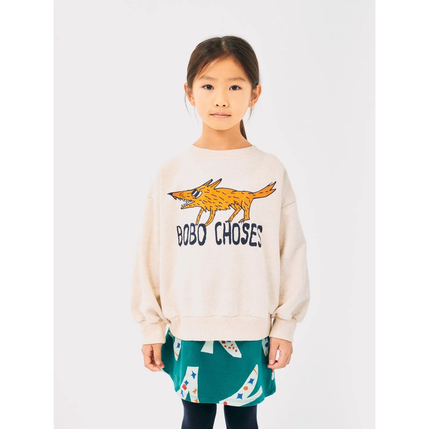 Bobo Choses Offwhite The Clever Fox Crewneck