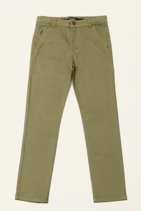 Boy'S Olive Chino Pant