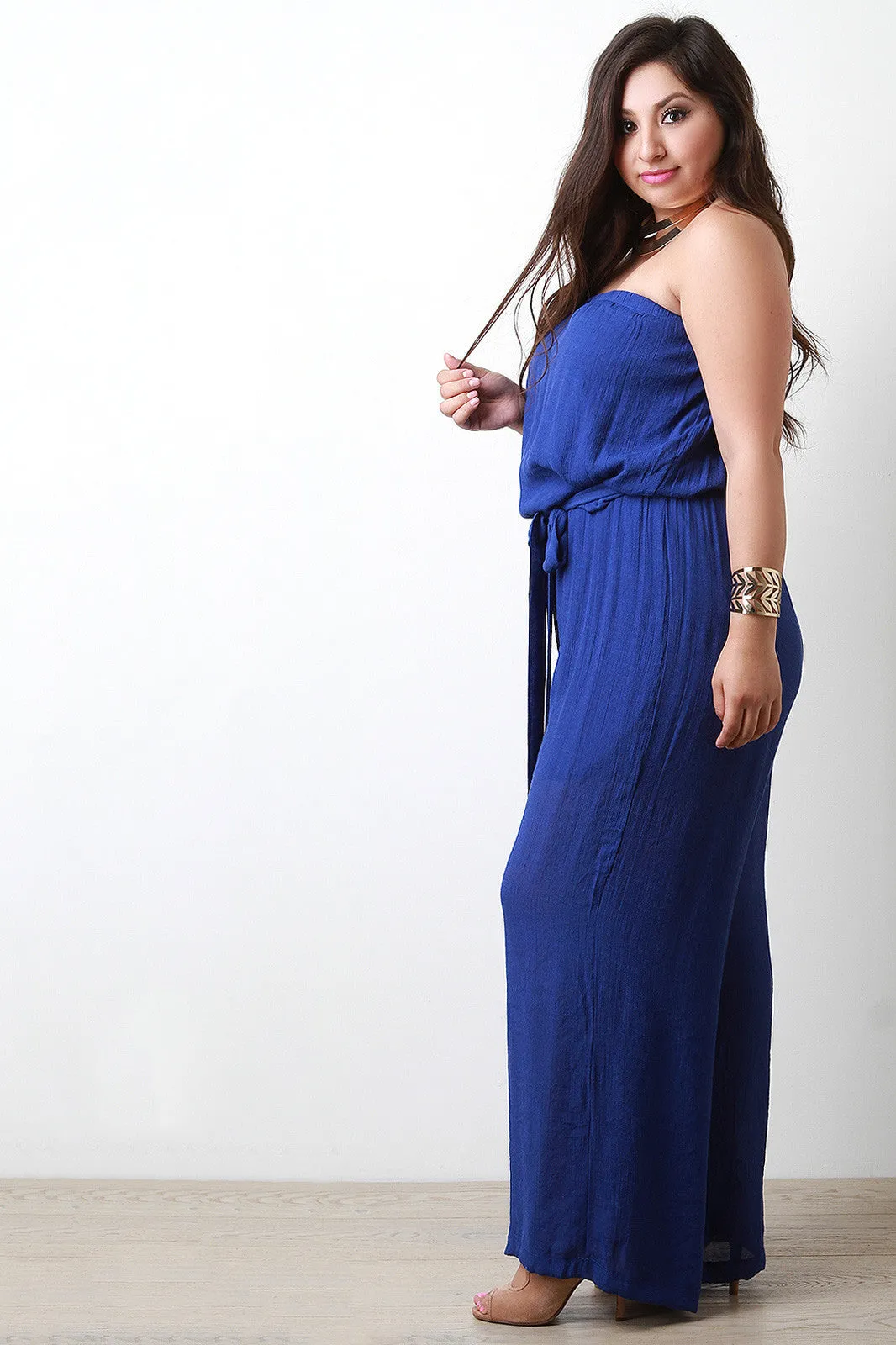 Breezy Strapless Wide Leg Jumpsuit