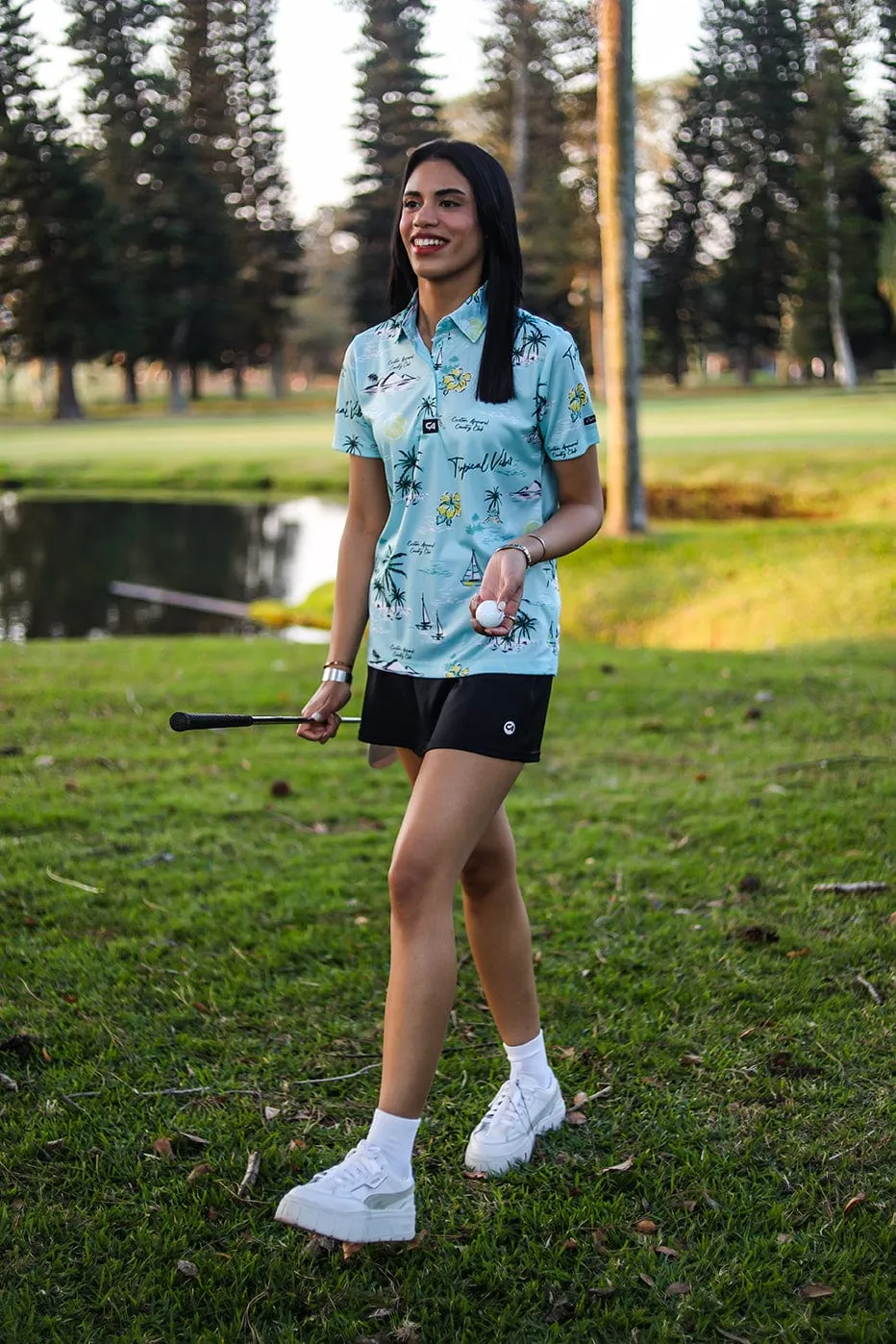 CA Ladies Funky Golf Shirt | Tropical Vibes