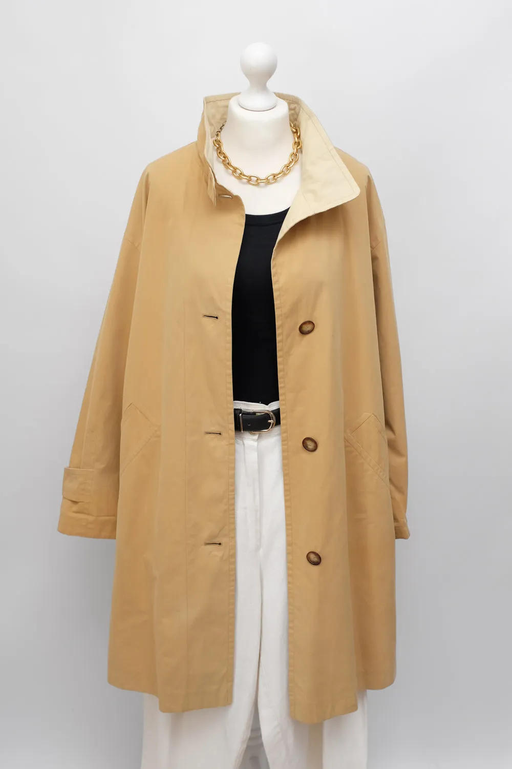 CARAMEL CLASSY MAC TRENCH COAT