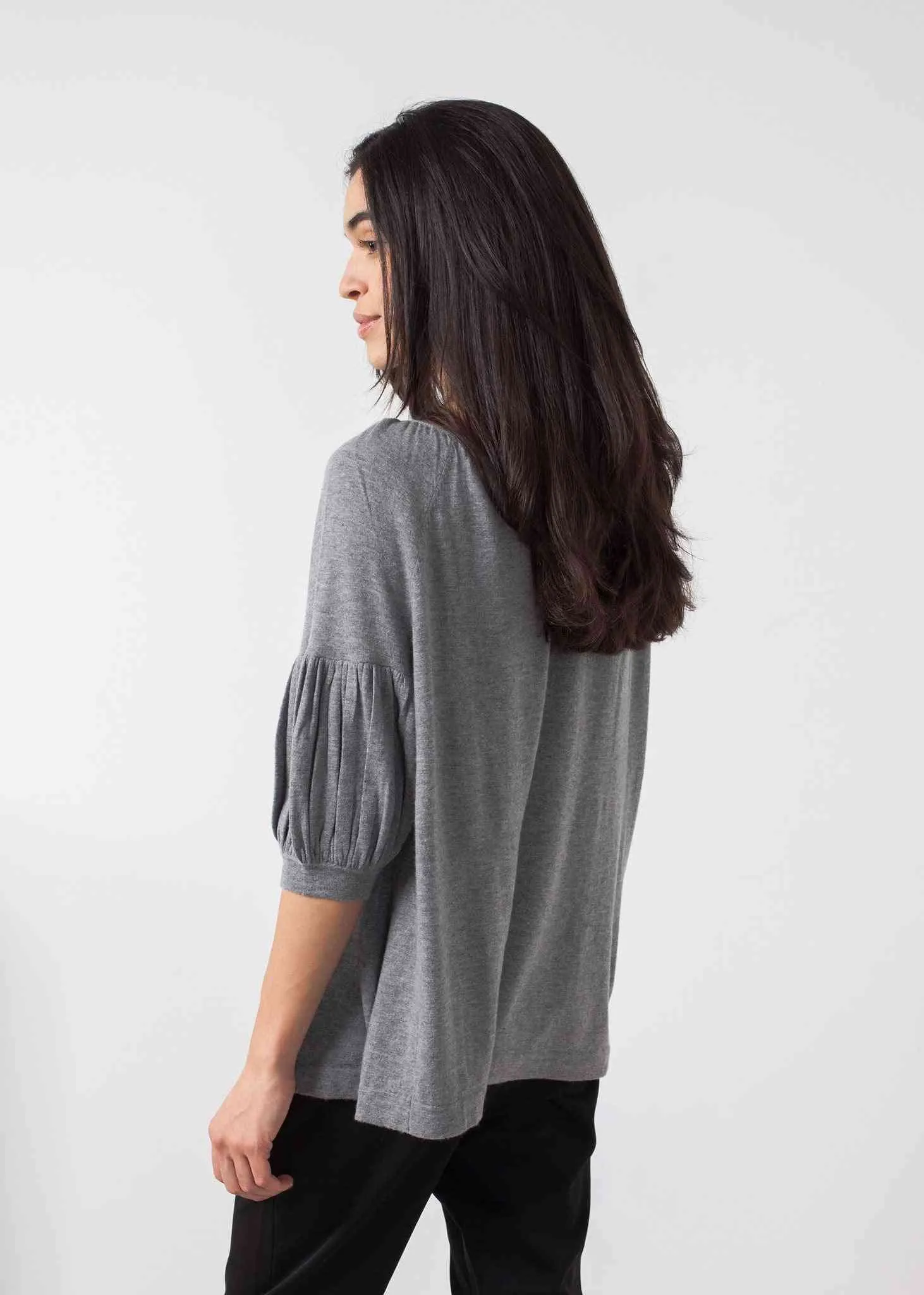 Cashmere Puff Sleeve Knit