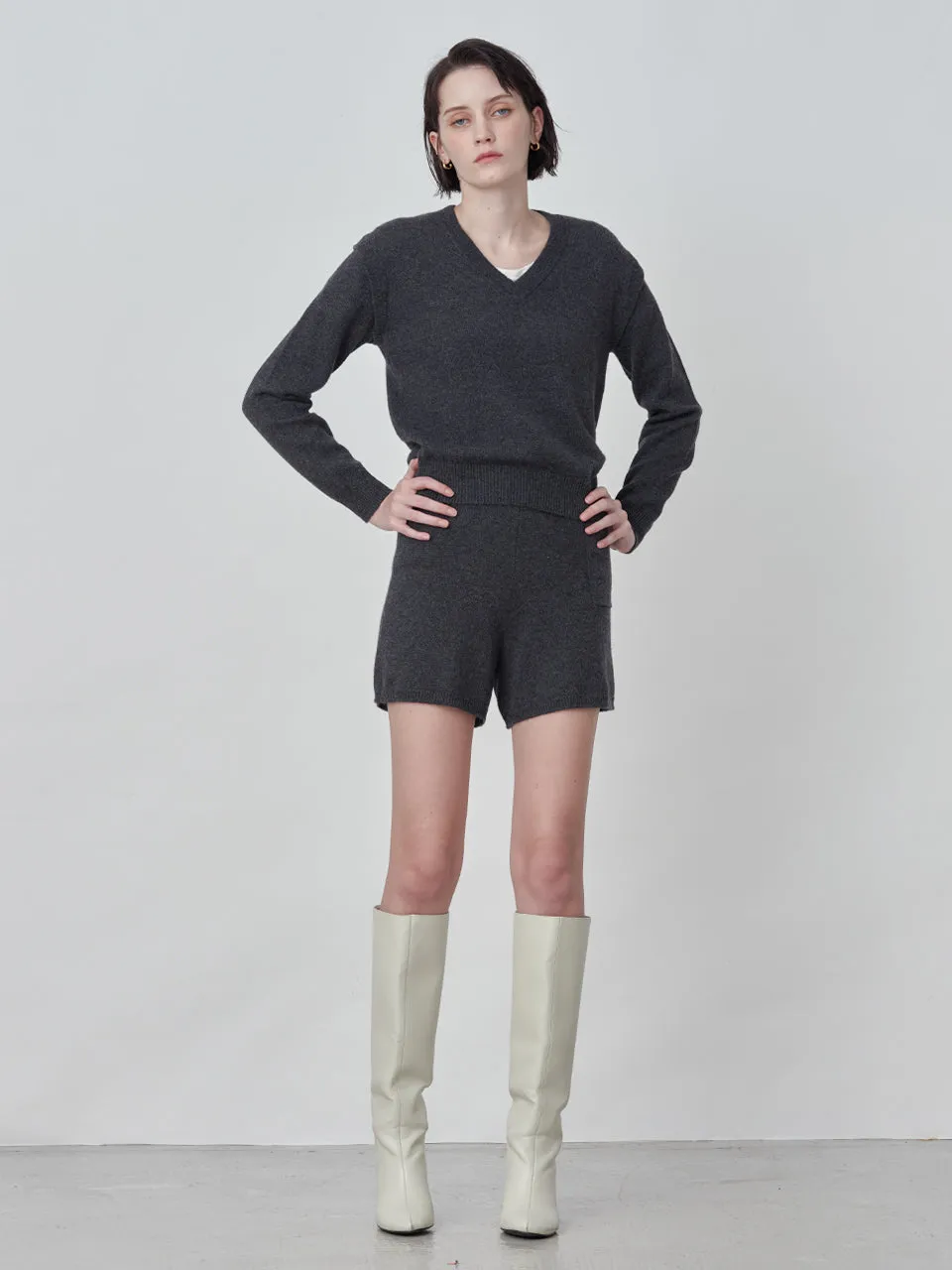 Cashmere Shorts_Graphite