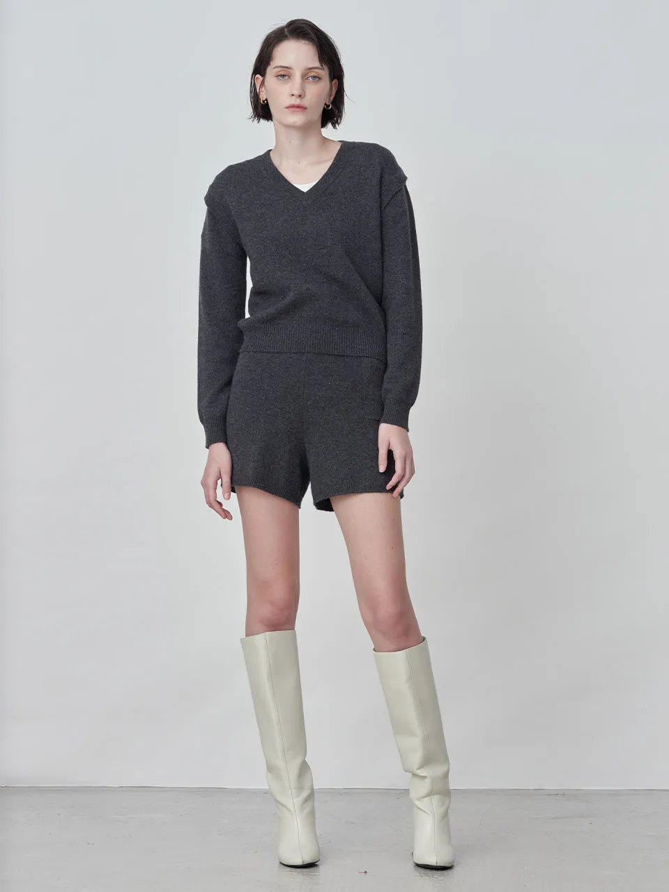 Cashmere Shorts_Graphite