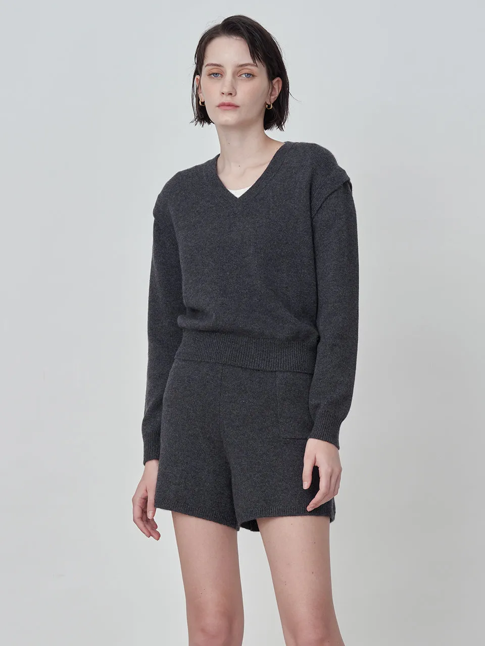 Cashmere Shorts_Graphite