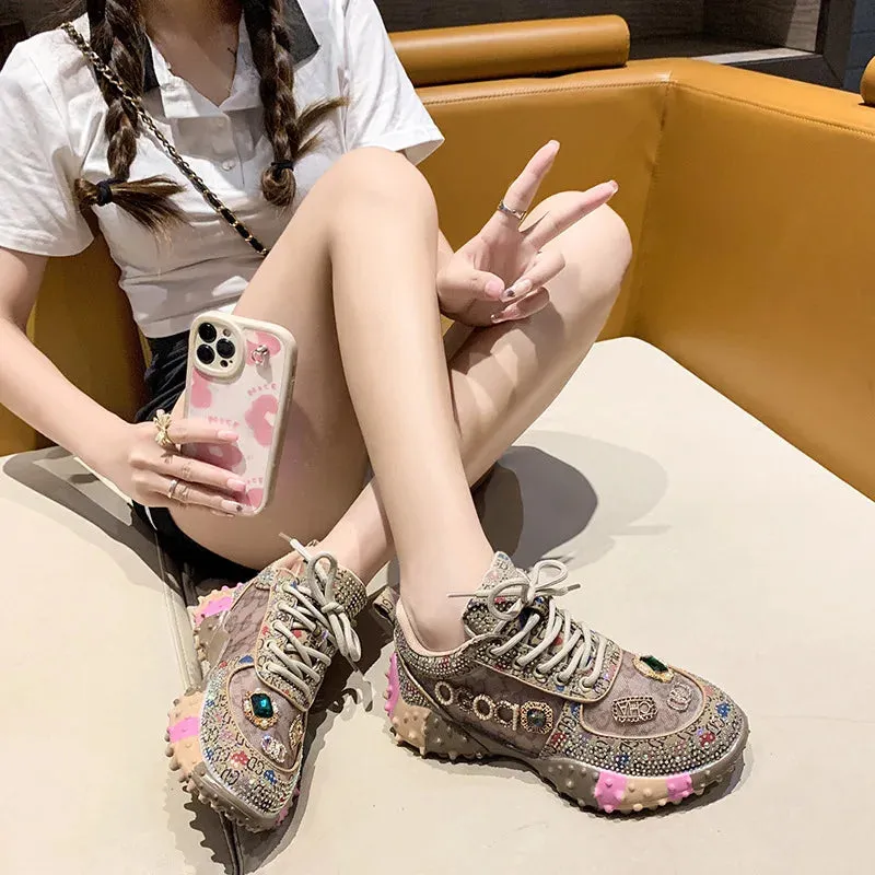 Casual Sneakers Rhinestone Diamond