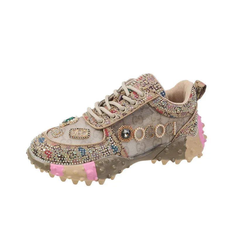 Casual Sneakers Rhinestone Diamond