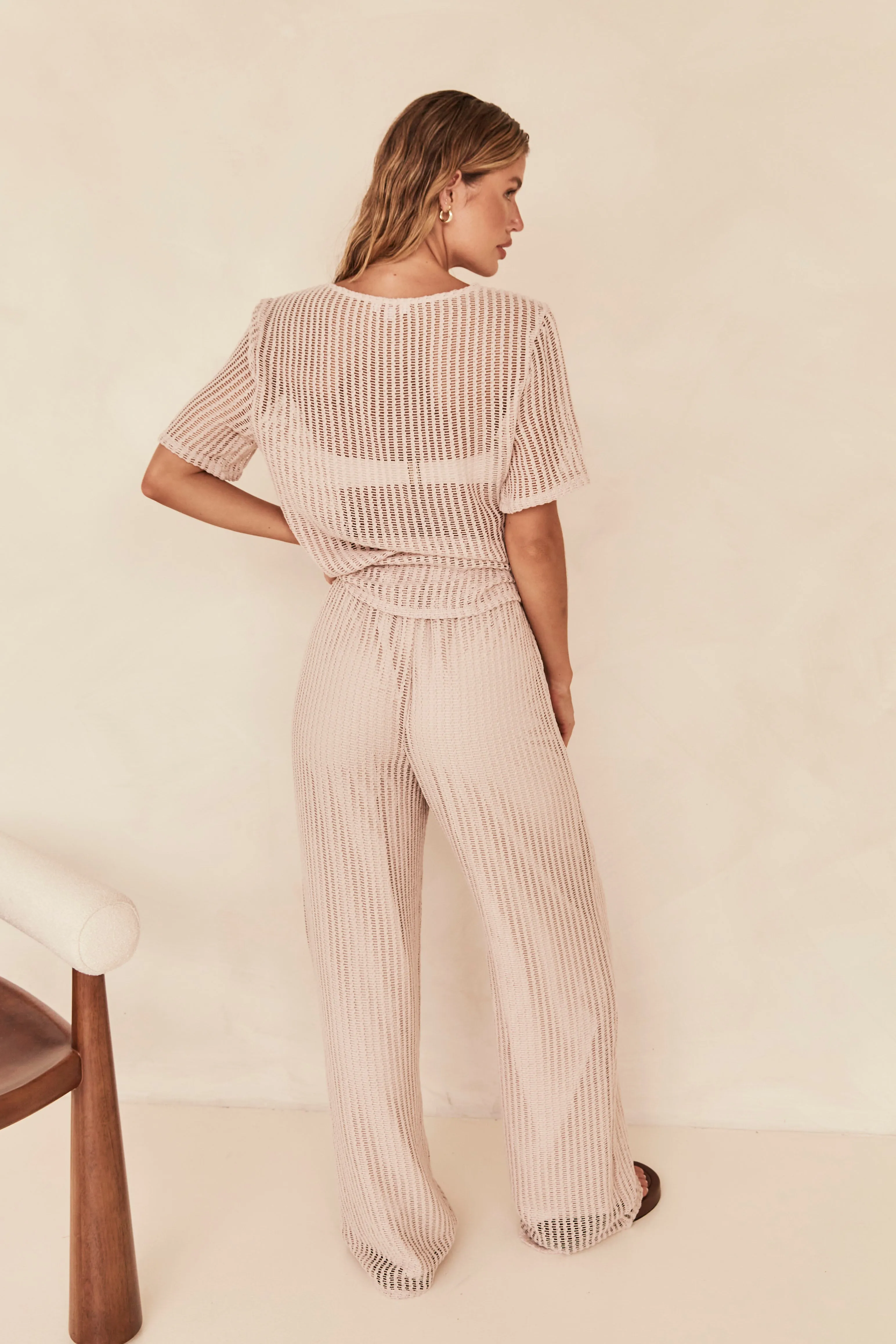 Celia Knit Pant (Beige)