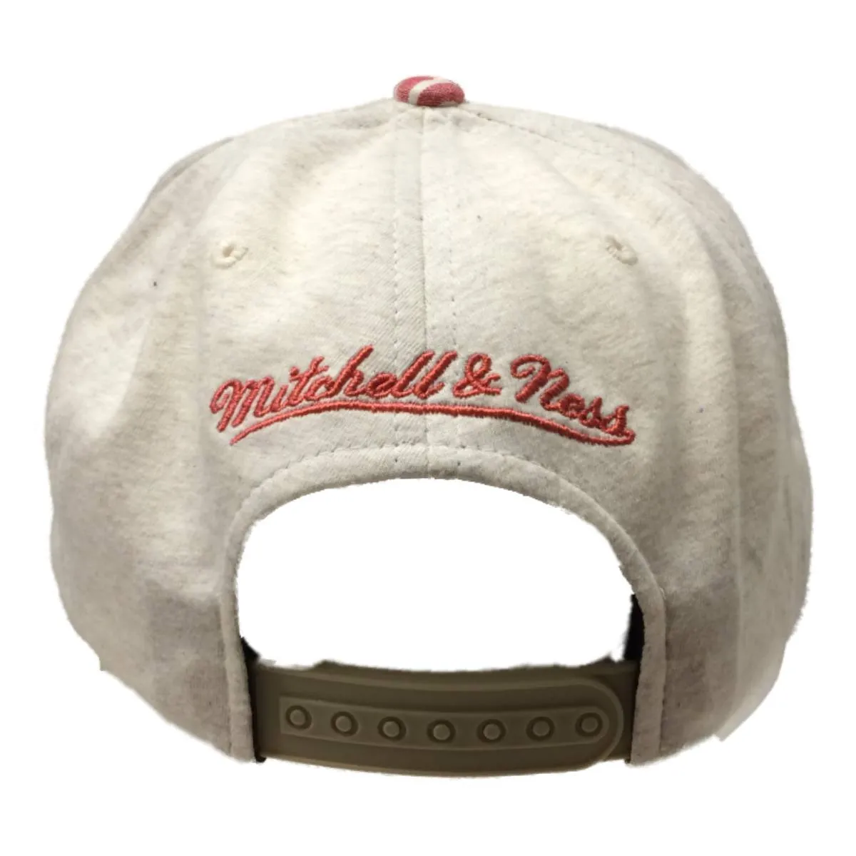 Chicago Bulls Mitchell & Ness Beige with Striped Flat Bill Adj. Snapback Hat Cap