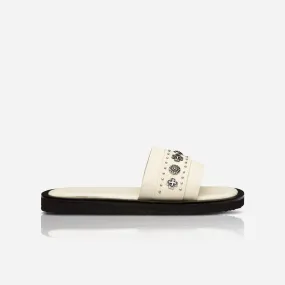 Cleo Slide Off White/Silver