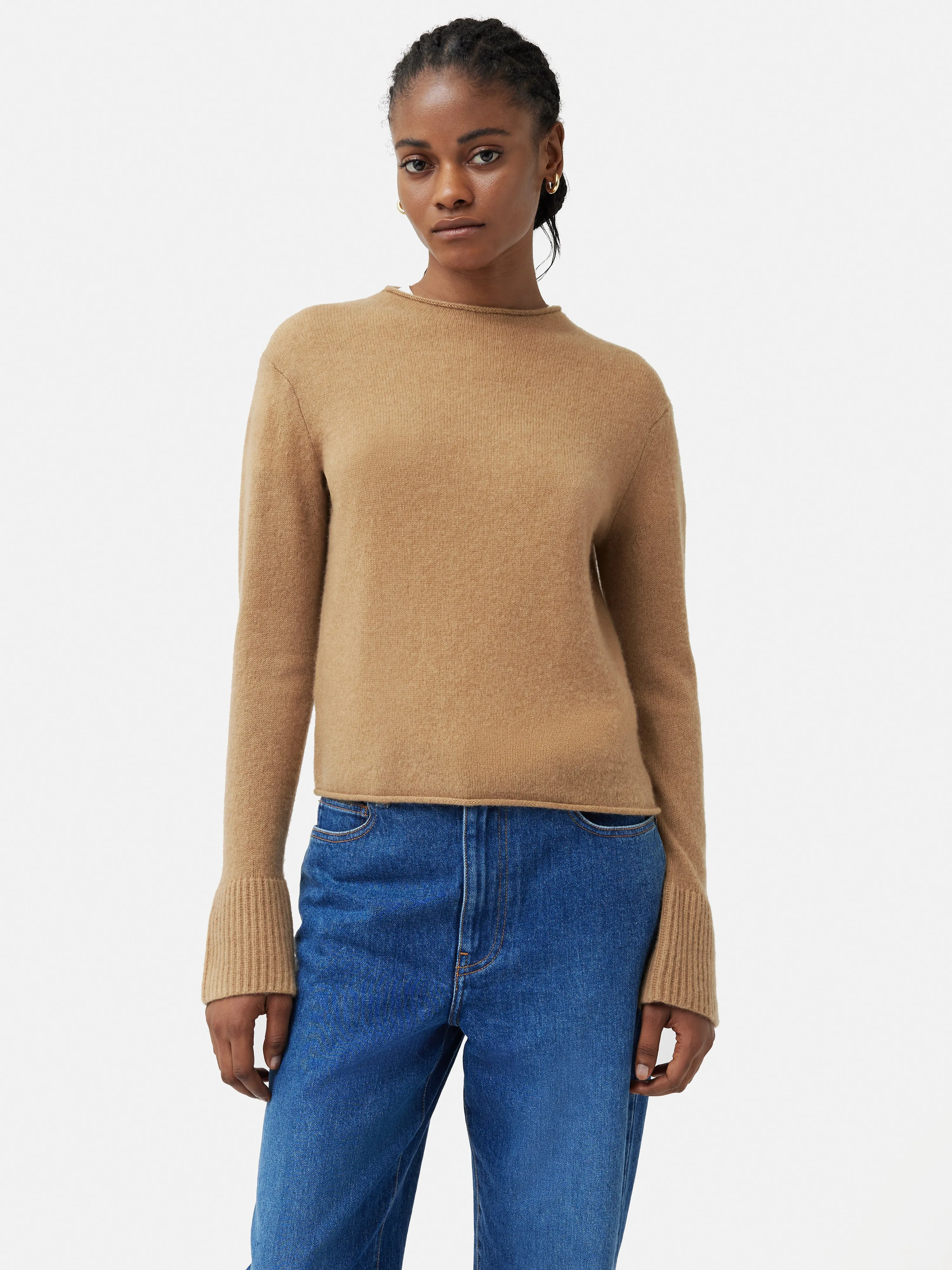 Cloud Cashmere Eldon Jumper | Camel