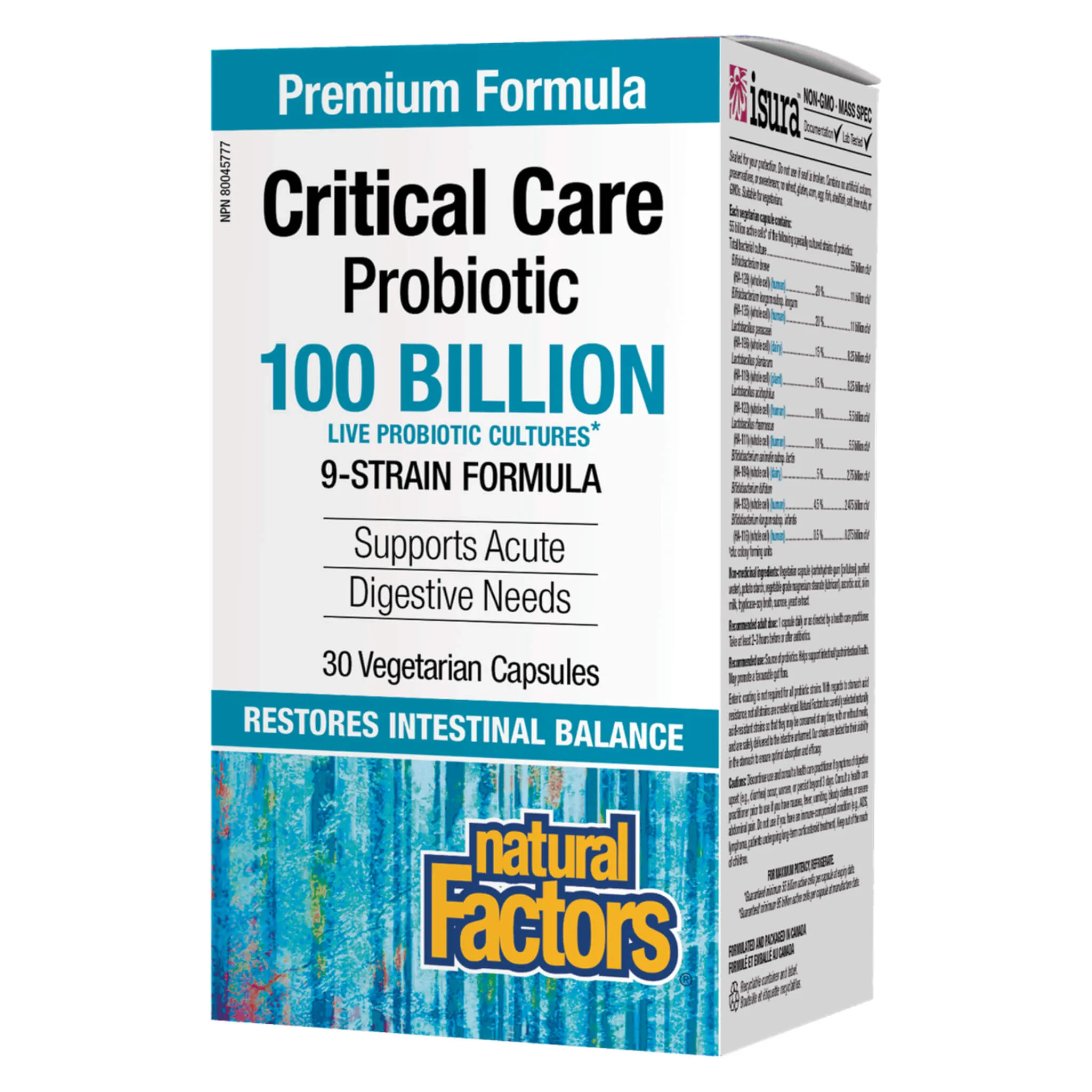 Critical Care Probiotic 100 Billion Live  Probiotic Cultures